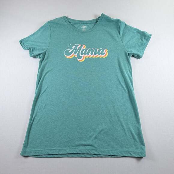 Way to Celebrate Mother’s Day Tops - Mother's Day Mama Way to Celebrate Retro Style Graphic Shirt Size M Turquoise